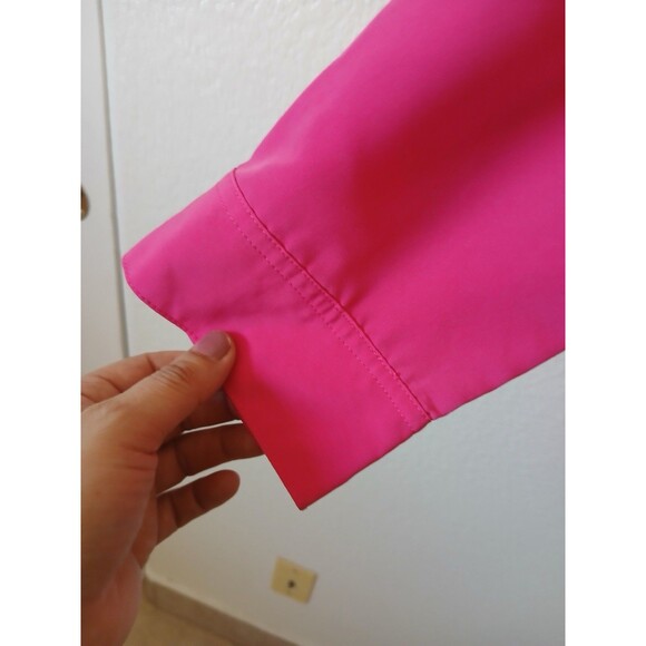 D.&Co Womens Blouse Tunic Pink roll-tab sleeve button shirt pockets 3X Office - Picture 5 of 16